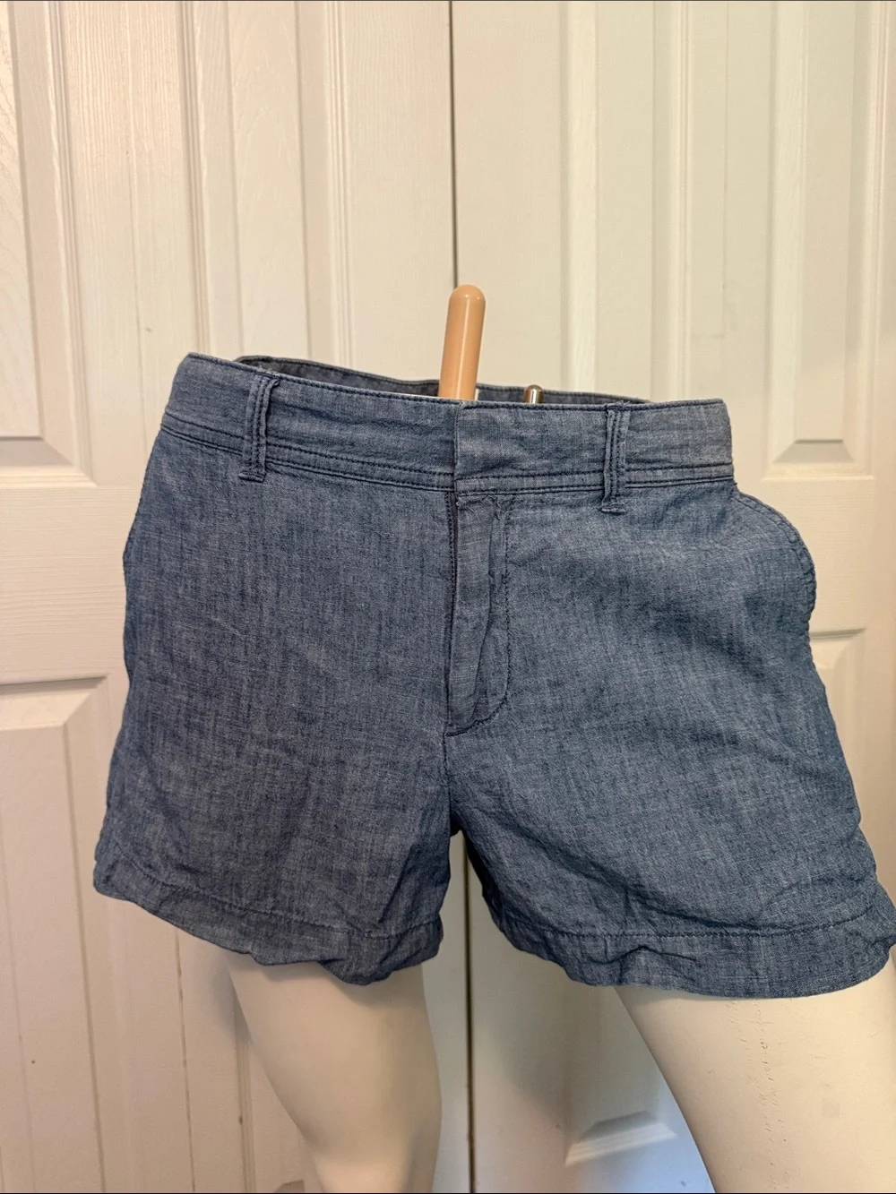GAP Casual Women's Chambray Shorts - Blue - create a bundle and save!